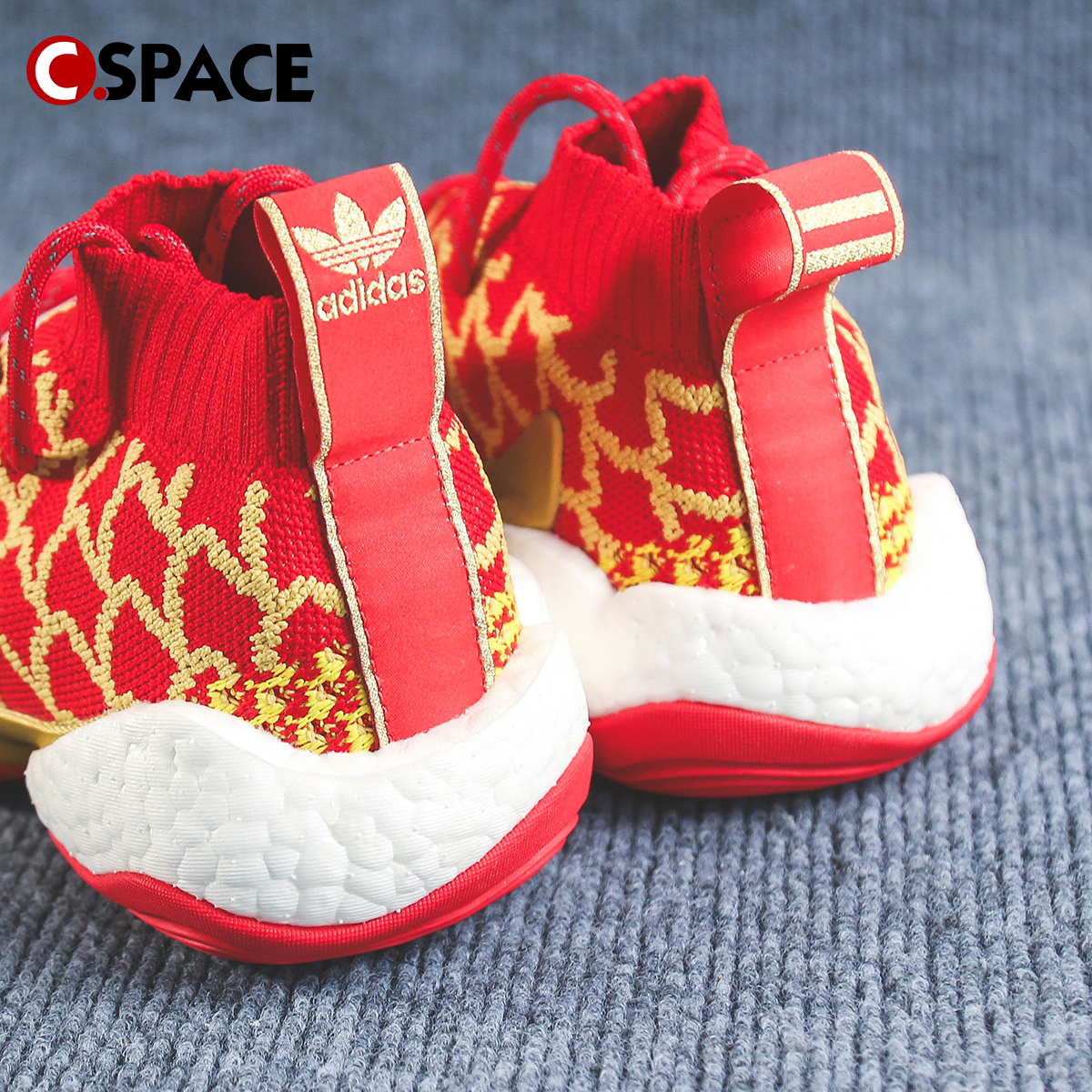 Cspace adidas originals Crazy   红色中国新年 篮球鞋EE8688 - 图2