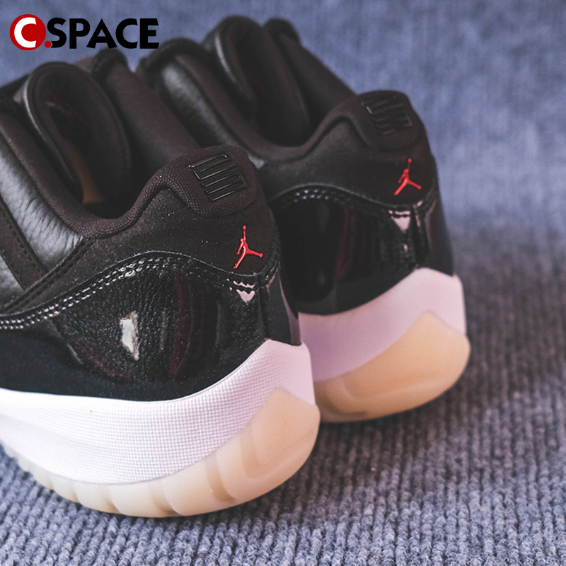 Cspace ZC Air Jordan 11 AJ11大魔王 黑白 复古篮球鞋AV2187-001 - 图2