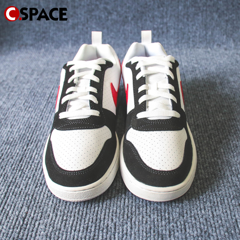 Cspace Nike Court Borough Low 黑白红 低帮板鞋 838937-102 - 图1