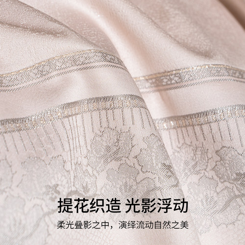 140支进口埃及长绒棉提花四件套纯全棉轻奢床单高端套件床上用品 - 图1