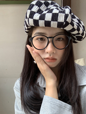 Оправа для очков 馨帮帮 黑框眼镜架可拆卸镜片新款网红拍照显脸小无镜片眼镜框女