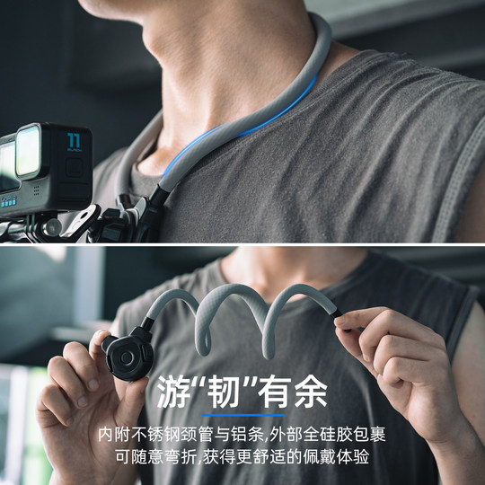 适用dji大疆gopro影石运动相机磁吸脖挂action5pro胸挂insta360acepro2胸前固定nano挂脖支架action6 5 4配件