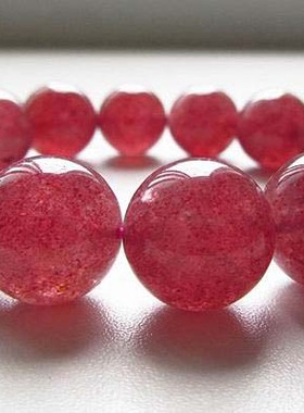 绝美风俄罗斯老矿料红纹石手链