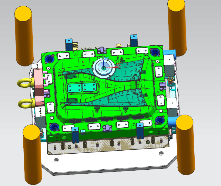 模具设计代做代画  塑料模具外发 分模结构  3D图  注塑模分型面 - 图0