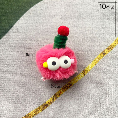 新款煤球扭扭搞怪发夹丑娃发卡大眼可爱毛球小怪兽少女萌头饰礼品 - 图3