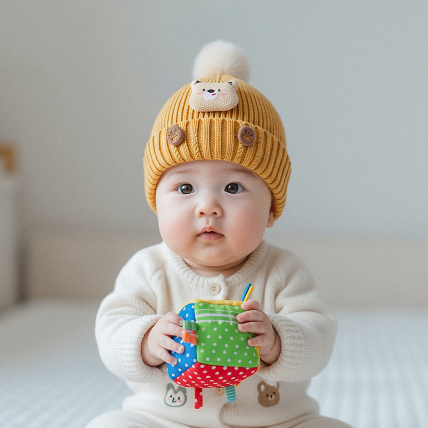 儿童帽子秋冬季保暖加厚针织套头帽男婴女宝宝可爱防风防寒毛线帽,淘宝优惠券,粉丝福利购,淘宝优惠卷