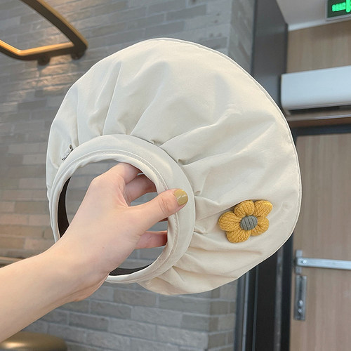 儿童防晒帽子男女童夏季空顶贝壳帽宝宝遮阳帽薄款大檐亲子太阳帽 - 图1
