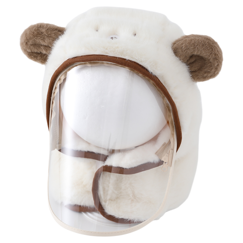 儿童帽子秋冬季保暖加厚围脖一体护耳面罩帽男女宝宝防护毛绒帽潮,淘宝优惠券,粉丝福利购,淘宝优惠卷