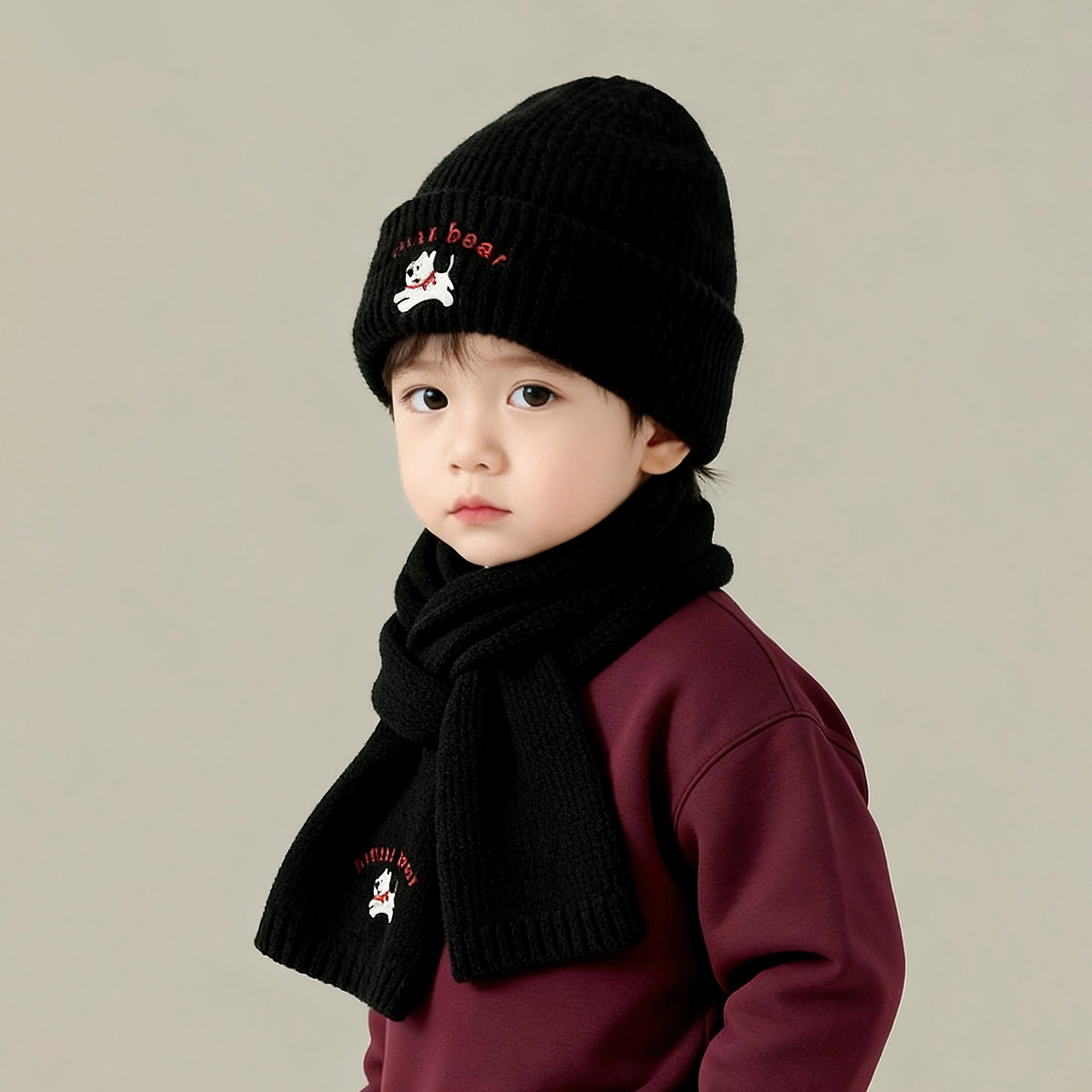 儿童帽子秋冬季保暖加厚针织套头帽男女宝宝出游防风护耳毛线帽潮,淘宝优惠券,粉丝福利购,淘宝优惠卷
