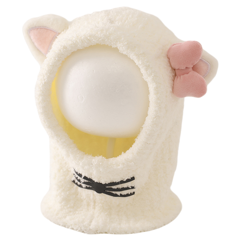 儿童帽子围脖一体毛绒帽秋冬季保暖加厚针织护耳帽女宝宝毛线帽潮,淘宝优惠券,粉丝福利购,淘宝优惠卷