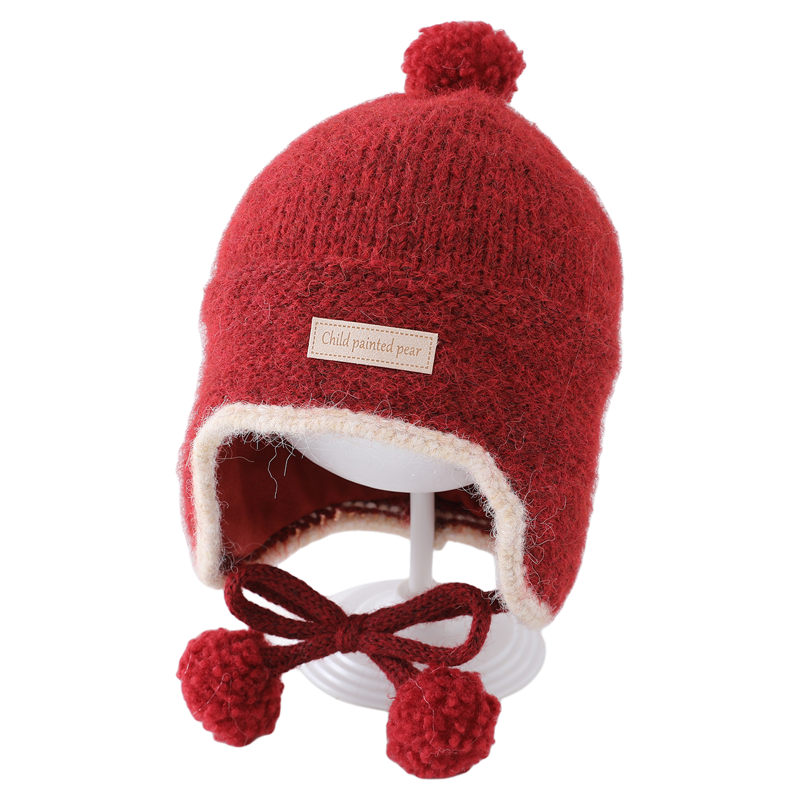 儿童帽子秋冬季保暖加厚针织护耳帽男女宝宝可爱防风毛线韩版帽潮,淘宝优惠券,粉丝福利购,淘宝优惠卷