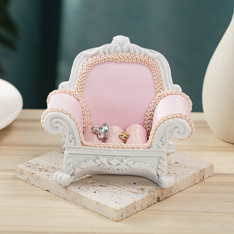 佛牌供奉台兵人娃娃座椅耳环戒指耳钉收纳盒树脂工艺品沙发摆件 - 图2