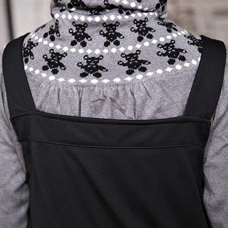 慈颜春秋韩版条纹拉链方便孕妇长裤 慈颜孕妇背带裤