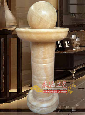 天然大理石风水球盆景家居装饰
