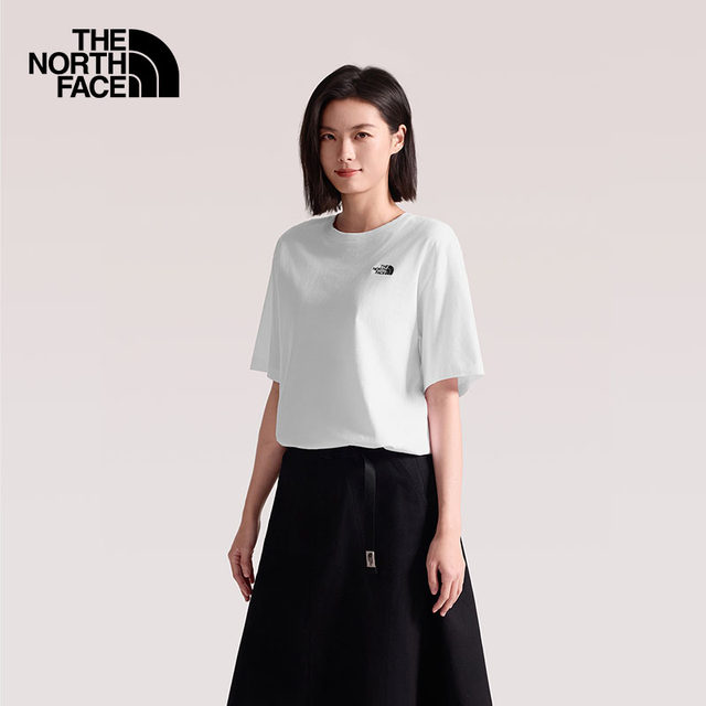 The North Face unisex ເສື້ອຍືດແຂນສັ້ນຝ້າຍບໍລິສຸດ