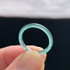 Natural A-grade ice sky blue jade ring