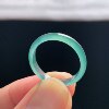 Natural A-grade ice sky blue jade ring