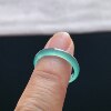 Natural A-grade ice sky blue jade ring