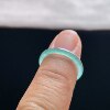 Natural A-grade ice sky blue jade ring