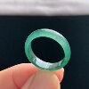 Natural A-grade ice jade floating flower plain ring
