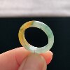 Myanmar A-grade ice waxy yellow jade ring