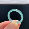 Natural A-grade ice sky blue jade ring