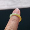 Natural A-grade ice yellow jade ring