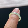 Natural A-grade ice yellow jade ring