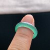 Natural A-grade ice jade floating flower plain ring
