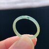 Natural A-grade ice yellow jade ring