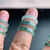 Natural Grade A Ice Jade No. 14 Square Ring