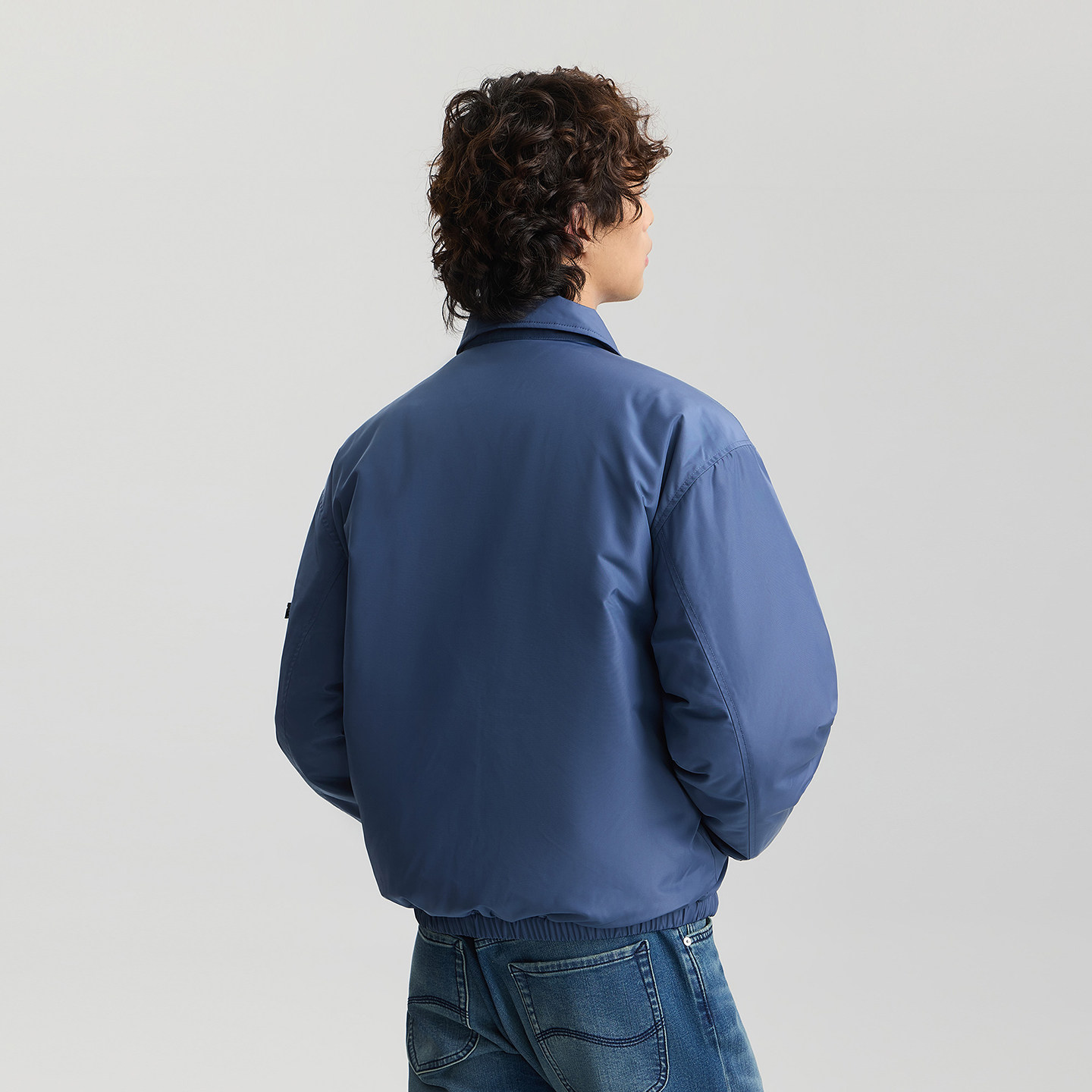 Lee25秋冬新品舒适版翻领小Logo织标男女同款飞行夹克羽绒服休闲,淘宝优惠券,粉丝福利购,淘宝优惠卷