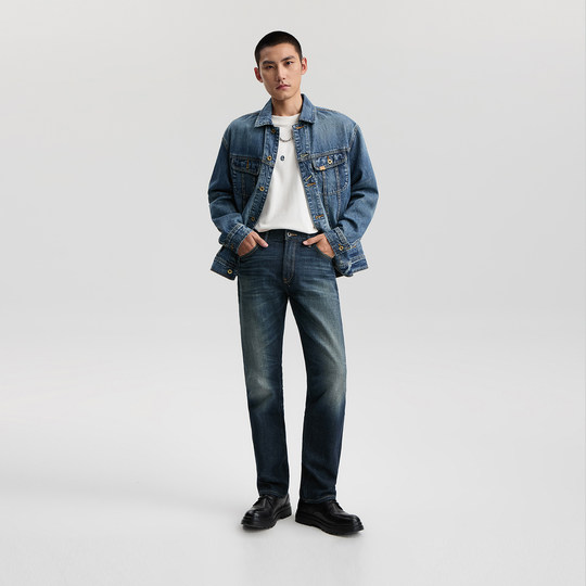 【张凌赫代言】Lee商场款25冬新726标准直筒日本Kaihara男牛仔裤