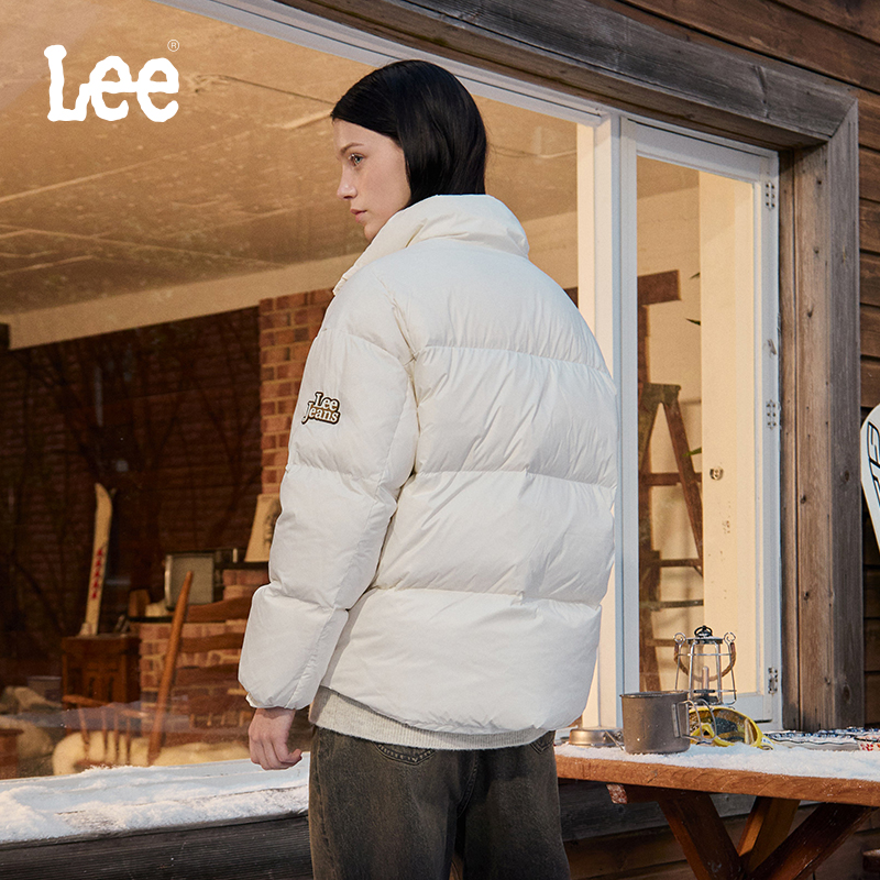 Lee商场同款舒适版绗缝设计女羽绒夹克外套休闲潮流LWT008258204 - 图0