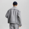 Lee26 spring and summer new product comfortable version lapel light gray men's and women's same style knight denim jacket casual trend