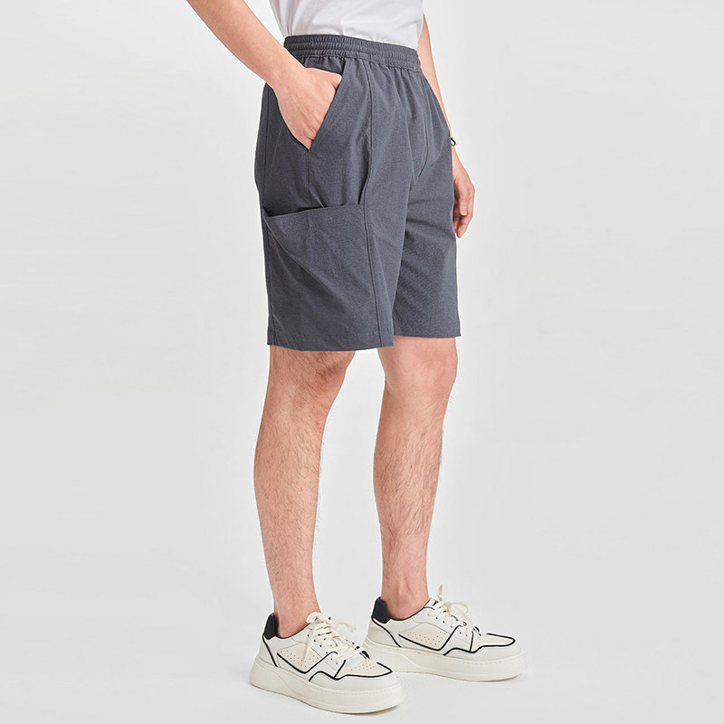 Lee舒适版轻薄颗粒感魔术贴口袋尼龙灰色男短裤休闲潮流A06353,淘宝优惠券,粉丝福利购,淘宝优惠卷