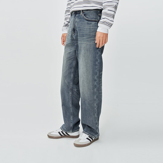 Lee25 Autumn EasyRider761 Loose Wide Leg Japanese Kaihara Men's Jeans