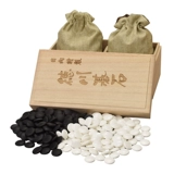 Tokugawa Japan Importmed Trumpet Clam Stone Go Строгой выбор 17 -миллиметровый шахмат из моллюска Шахматы с высоким и белым шахматом.