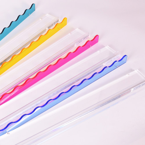 御圣亚克力美国麻将尺透明彩色波浪边设计麻将架耐摔耐磨多色可选 - 图2