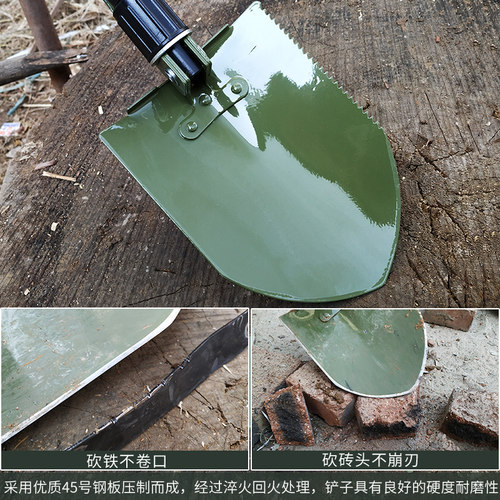 6411工厂Q1工兵铲小锹户外多功能折叠铁锹车载工兵锹钓鱼应急铲子 - 图0
