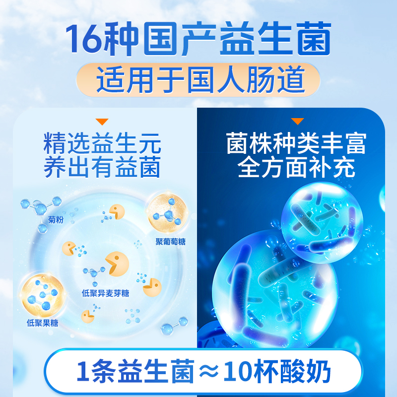 妙语益生菌成人大人益生元肠道1000亿复合冻干粉官方正品