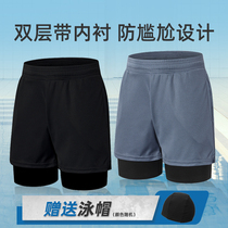 Swimsuit mens swimming pants flat angle anti-embarrassment summer adult money swimming short sleeve blouses foam spa suit teenagers