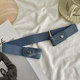 Denim waist-retracting artifact must-have belt for lazy people