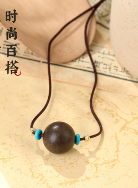 奇楠沉香吊坠真品沉水级越南芽庄老料项链女士单珠子挂坠情人节礼