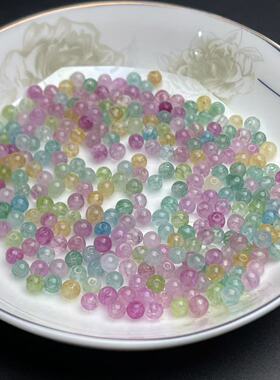 彩虹碧玺色石英岩玉散珠4
