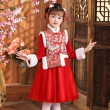 Ханьфу, детский зимний пуховик, демисезонное ципао, китайский стиль