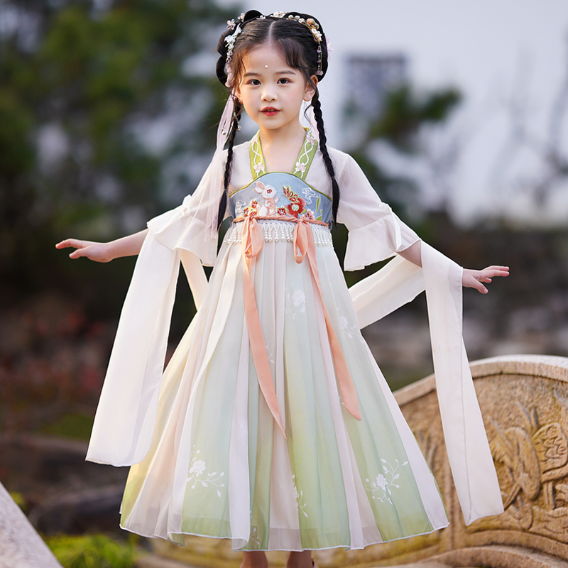 女童汉服中国风超仙夏装连衣裙女孩2024新款裙子古风儿童古装夏季