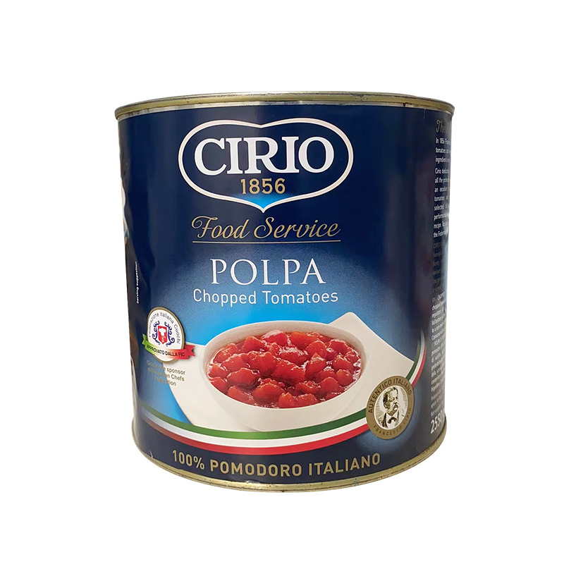 Cirio Chopped Tomatoes 茄意欧碎番茄罐头 2.55kg 去皮茄番茄碎 - 图0