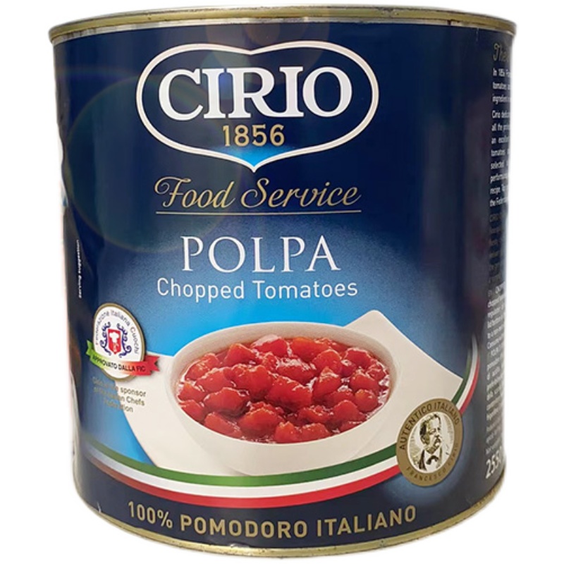 Cirio Chopped Tomatoes 茄意欧碎番茄罐头 2.55kg 去皮茄番茄碎 - 图2