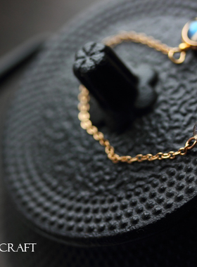 斯里兰卡灰色月光石拉单圈手链